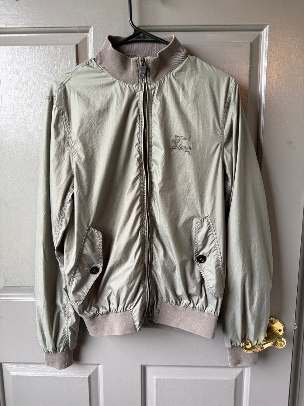 Burberry Light Sage Bomber Jacket - Men's
